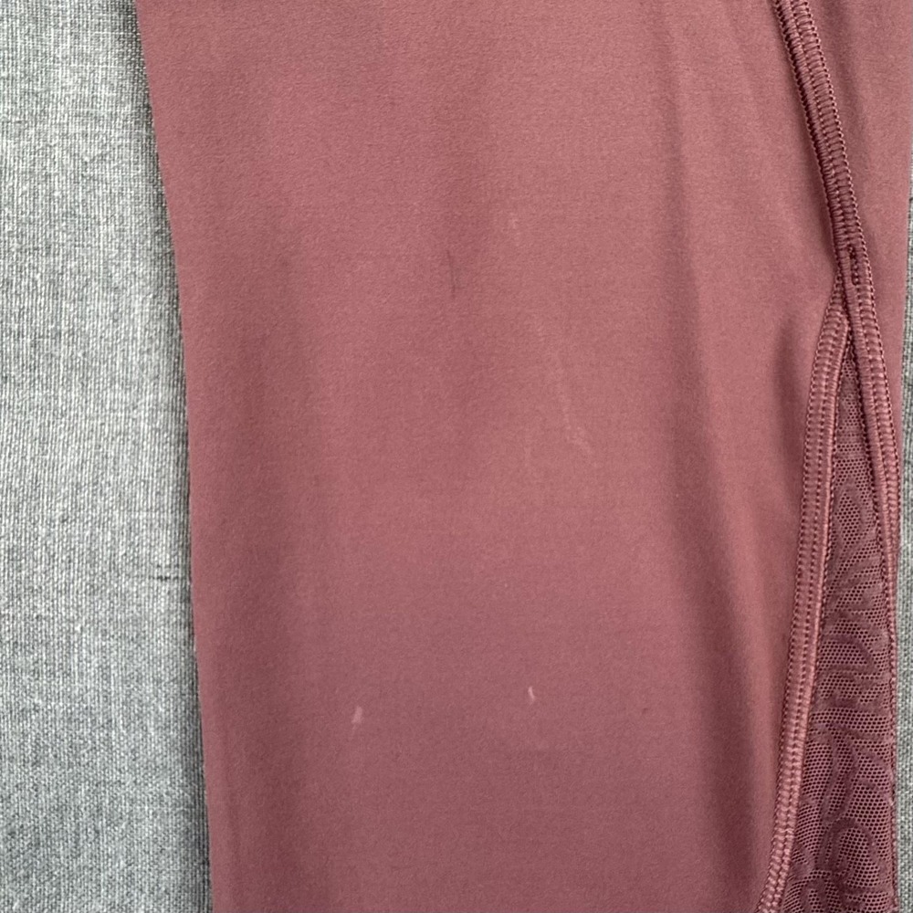 Lululemon Inspire Crop II Pants Womens 10 Pink Ankle Leggings Floral Mesh Yoga - Picture 5 of 11